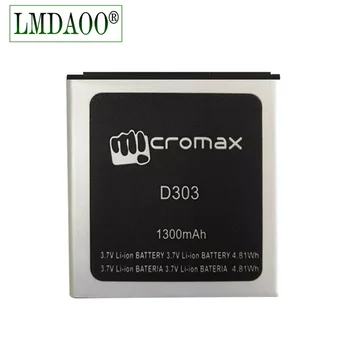 1pcs Aukštos Kokybės D303 D 303 1300mAh Li-ion Baterija Micromax D303 Mobiliojo telefono Baterija Nemokamas pristatymas + Sekimo Kodas