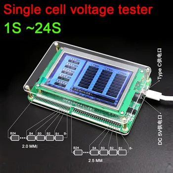 1S ~ 24S ličio baterija vieno elemento įtampos testeris matuojant, nustatyti eilutės numeris 3.2 V 2.2 3.7 V V Lifepo4 Li-Ion LTO
