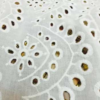 (1yard) medvilnės cutie vaiskiai balta nėrinių siuvinėjimo audinys meterial už vestuves nėriniai