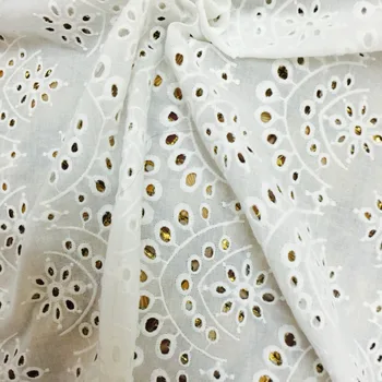 (1yard) medvilnės cutie vaiskiai balta nėrinių siuvinėjimo audinys meterial už vestuves nėriniai