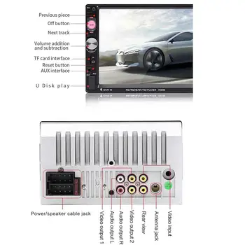 2 Din Car Multimedia Player Automobilio Radijo Vaizdo MP5 Grotuvas Jutiklinis Ekranas Vaizdo Bluetooth MP5 Grotuvas Nuotolinis Valdiklis Su Kamera