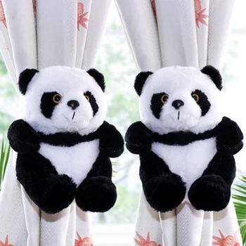 2 Gabalas Juoda Balta Mielas Žavesio Panda Turėtojas Ornamentu Užuolaidų Kabo bakų tvirtinimo Diržas, Vaikų Kambario Lango Užuolaidos Laikiklį cp139-5
