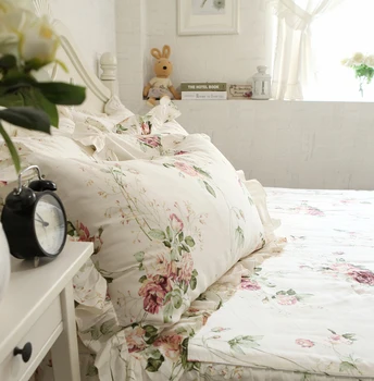 2 gabalus pora Sielovados Gėlių prancūzijos elegantiškos nėrinių dekoratyviniai pagalvių užvalkalai pagalvės užvalkalą pseudo britų gėlių amerikos klasikinis stilius