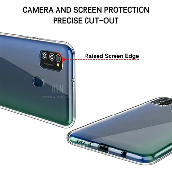 2-in-1 Stiklinės + Pilnas draudimas Atveju, Samsung Galaxy M31 M31S M30s Silikono Atveju Padengti Samsung M30 M31 M30s Screen Protector