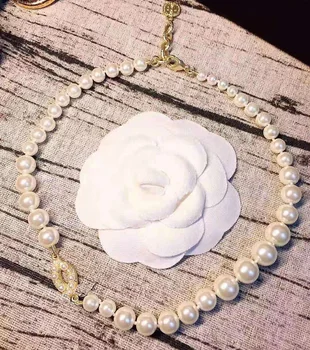 2-sluoksnio moterų pearl choker perlų karoliai moterų vestuvių dovana 2020 m.