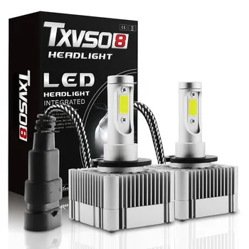20000LM LED Žibintai D1S D3S D2S D4S H4, H1 H3 H7 9005 9007 h13 komplektas, rūko žibintai priekinių žibintų lempučių rinkinys 12V 24V.2vnt/komplektas