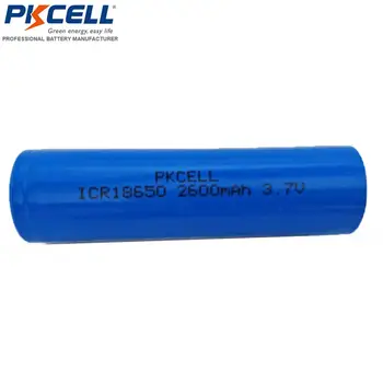 2000PC PKCELL 3.7 V 2600mAh 18650 li-ion Įkraunama Baterija IKPA 18650 Ličio baterijų, flat Top, Žibintuvėlis