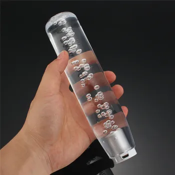 200mm LED Šviesos Spalvinga Skaidrūs Keitimas Burbulas Pavarų Perjungimo Rankena, Rankinis Jungiklis Klijuoti su USB sąsaja Įkroviklis