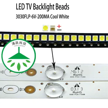 200pcs/daug naujų didelio galingumo cool white lempos karoliukai 6 v lcd tv remontas led tv foninio apšvietimo juostelės šviesos diodas smd 3030