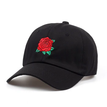 2018 m., naujas Raudonų Rožių Gėlių Beisbolo kepuraitę Moterų Snapback Cap Su Tėčiu Skrybėlę Moterų Hip-Hop Saulės, Vasaros prekės bžūp kepurės didmeninė