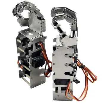 2018 NAUJAS 5DOF Humanoidų Penkis Pirštus Metalo Manipuliatoriaus Rankos Kairėje ir Dešinėje Rankoje su A0090 Actuators dėl Robotas 