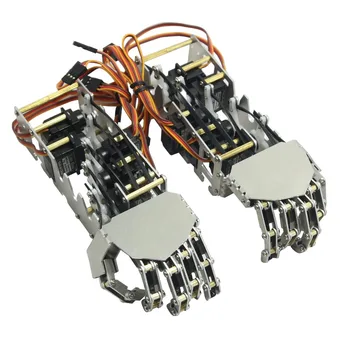 2018 NAUJAS 5DOF Humanoidų Penkis Pirštus Metalo Manipuliatoriaus Rankos Kairėje ir Dešinėje Rankoje su A0090 Actuators dėl Robotas 