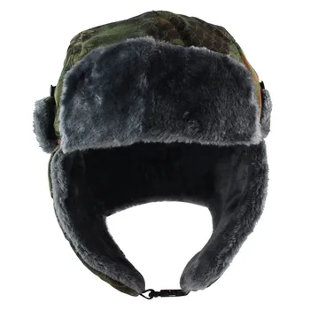 2018 Naujas Vyrų Bombonešis Skrybėlės Žiemos Trooper Trapper Hat Ushanka rusijos Skrybėlę su Dirbtiniais Kailiais Lauko Sporto, Slidinėjimo, Šiltas Ausų Atvartais Skrybėlę