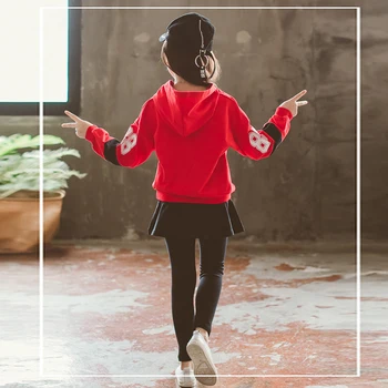 2019 Mažylis Berniukas, Mergaitė Kostiumas Rudens Žiemos Hoodie JAV Megztinis + legging Baby Vaikų Šiltas Sportwear Rinkiniai, Vaikams Drabužiai