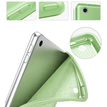 2019 Naujas Minkšto Silikono Case For iPad 3 ORO 10.5 atveju A2153 A2123 A2152 A2154 PU Smart Cover 