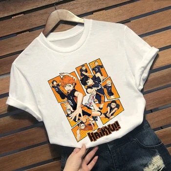 2020 anime haikyuu Grafinis Tees Vyrų Kawaii Viršūnės T-shirt Anime High School Marškinėliai Harajuku Unisex Marškinėlius Vyrų 90s