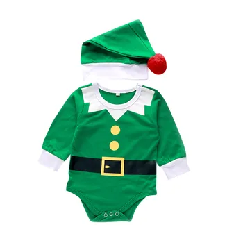 2020 cosplay Santa Claus ir Kalėdų kombinezonas Naujagimiui Kūdikių Berniukų, Mergaičių Kalėdų KALĖDŲ Skrybėlę Bžūp Romper Playsuit Komplektus unikalus Y4