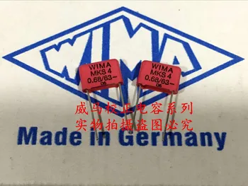 2020 karšto pardavimo 10vnt/20pcs Vokietija WIMA MKS4 63V 0.68 UF 63V 684 P: 10mm Garso kondensatorius nemokamas pristatymas