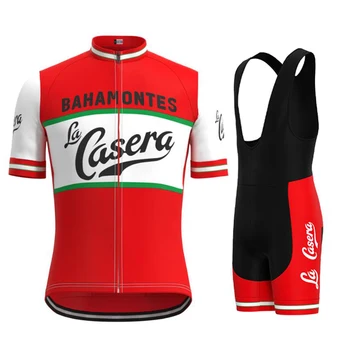 2020 La Casera konkurencijos pro komandos žmogus, dviračių Džersis nustatyti trumpas rankovės triatlonas motociklo jersey kostiumas maillot ciclismo hombre