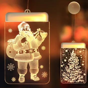 2020 Laimingų Naujųjų Metų Kalėdų šviesos DIODŲ Žibintai Kalėdų Medžio Santa Claus Briedžių Snaigės Bell Šviesos Namų Durų, Langų Dekoratyvinės Lempos