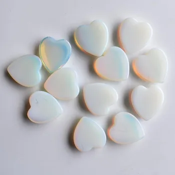 2020 mados geros kokybės opal akmens širdies formos kabina cabochons karoliukai papuošalai priėmimo 25mm didmeninė 12pcs/lot nemokamas pristatymas