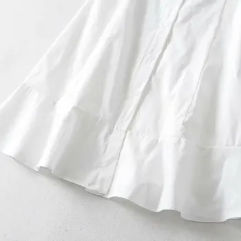 2020 metų Vasaros boho off peties suknelė moterims buttions pynimas seksualus vintage white beach suknelė elegantiškas korėjos mini trumpą suknelę