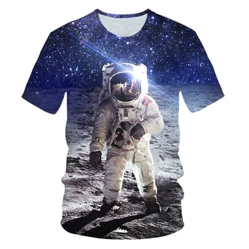 2020 metų Vasaros Vaikų 3D T-marškinėliai Berniukams, Mergaitėms Galaxy Kosmosą Astronautas Planetos Balionas 3D Spausdinimo marškinėliai Vaikai Šalis Puloveris Tshirts