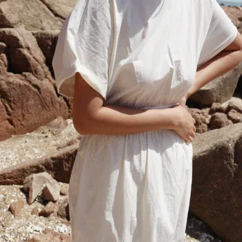 2020 Moterų Vasaros Derliaus Balta Backless Jungiamąją Iki Ilga Suknelė Bodycon Plonas Juosmens Atostogų Midi Sundress
