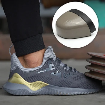 2020 Naujas Kvėpuojantis Akių apsauginiai Batai Vyrams Šviesos Sneaker Nesunaikinami Plieno Toe Minkštas Anti-piercing Anti-Smashing Darbo Batai