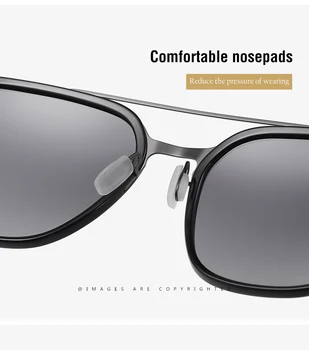 2020 naujas langas, poliarizuota akiniai nuo saulės metalo mados akiniai nuo saulės gatvių fotografavimo vyriški didelis langas vyrų akiniai nuo saulės