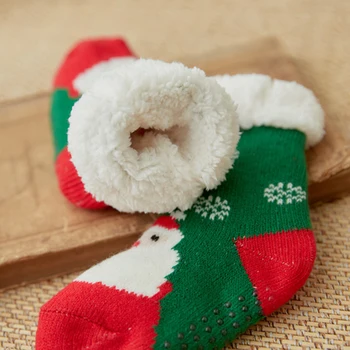 2020 Naujas Plus Storio Terry Kalėdų Dovana Kojinės Berniukams, Mergaitėms Žiemą Laikyti Šiltai Anti-Slip Grindų Kojinės Kūdikių Kojinės 21 Spalvas