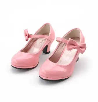 2020 Naujų karšto pardavimo princesė odiniai šokių bateliai mergaitėms šalies lankas batai blizga Kietas Raudonos spalvos aukštakulnį mados batai vaikams