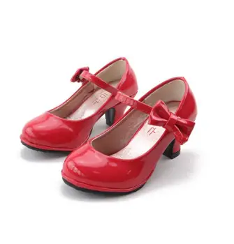 2020 Naujų karšto pardavimo princesė odiniai šokių bateliai mergaitėms šalies lankas batai blizga Kietas Raudonos spalvos aukštakulnį mados batai vaikams
