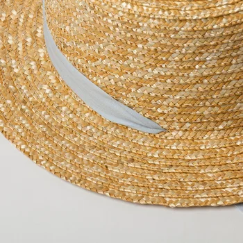 202005-hH6001 naujas vasaros rankų darbo šiaudų spalva su ilgu kaspinu VAIKAI fedoras bžūp VAIKAMS laisvalaikio panama DŽIAZO skrybėlę