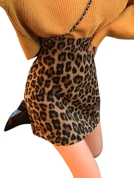 2020Summer lauko moterų leopard aukšto juosmens krepšys klubo sijonas gyvatė skirtleather sijonas sijonas šokių sijonas mados moteriški triko