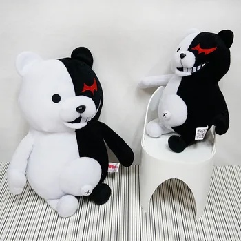 2021 Dangan Ronpa Super Danganronpa 2 Monokuma Black & White Bear Žaislas, Minkšti Kimštiniai Gyvūnų Lėlės Мягкие Игрушки Vaikų Dovanų