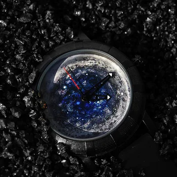 2021 Enmex kūrybos stilius cool laikrodis tamsiosios medžiagos sąvoką su odinis dirželis atsparus vandeniui 5ATM Stilingas kvarcinis žiūrėti