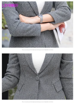 2021 m. rudens ir žiemos naujus moteriškus korėjos versija savęs auginimo ilgomis rankovėmis vilnonių atsitiktinis vieną gabalą, mažų kostiumas