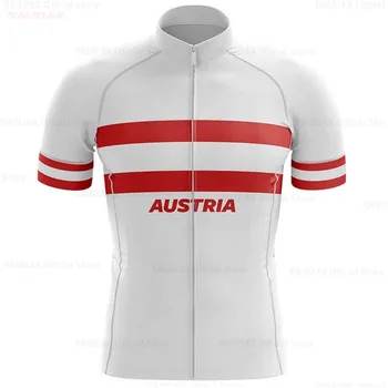2021 Naujas Austrija Pro Komanda Dviračių Džersis Sausas Greitas važiavimas Dviračiu Marškinėliai Dviratį Drabužių trumpomis Rankovėmis Dviratį Viršūnes Drabužių Silikono neslidžia
