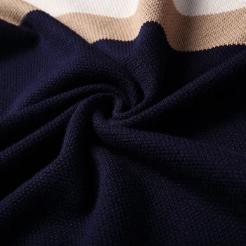 2021 Naujas Mados Prekės Ženklo Megztiniai Vyrų Megztinis Šiltas Slim Fit Džemperiai Megztiniai V Kaklo Dryžuotas Rudenį Korėjos Stiliaus Atsitiktinis Mens Drabužiai