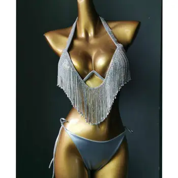 2021 venera atostogų naujo stiliaus diamond juosteles bikini komplektas kalnų krištolas seksualių moterų maudymosi kostiumą bling akmenys maudymosi kostiumėlį kristalų plaukti