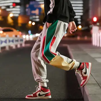 2021 Vyrų Velvetas Kratinys Krovinių Kelnės Haremo Poilsiu Harajuku Sweatpants Mados Hip-Hop Streetwear Kelnės Japonija Stiliaus Kelnės