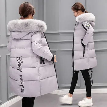 2021 Žiemos paltai moterims parkas šiltas užtrauktuku storas kailis striukės su gobtuvu moters drabužių moterų apsiaustai plius dydis