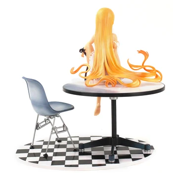 20cm Oshino Shinobu 1/8 Masto Pre-Dažytos Pav Lėlės Seksualus Grožio Mergina, su Stalo Kėdė, Žaislai Modelis