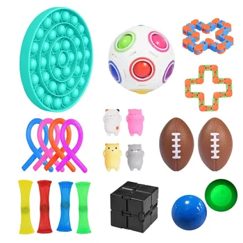 22 Pack Fidget Jutimo Žaislų Rinkinys Įtempių Žaislai Autizmo Nerimas Reljefas Streso Pop Burbulas Fidget Žaislai Vaikams Suaugusieji