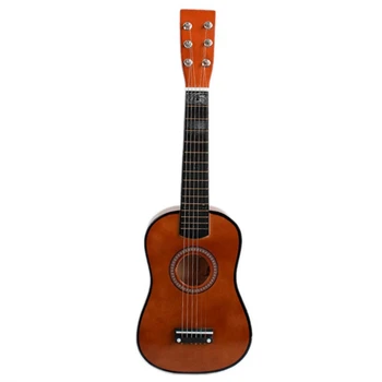 23inch Gitara Mini Gitara Liepų vaiko Muzikinis Žaislas Akustinių Styginis Instrumentas su Plektras 1 String Kavos