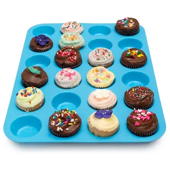 24 Puodeliai Blynai Keksiukų Skardą Formų FDA kokybės Silikono Muilo Slapukus Torto Padėklo Želė Pelėsių Bakeware Įrankiai