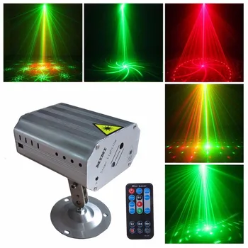 24 rūšių LED Disco Lazerinius Projektorius, šviesos etapo Poveikį Blykstės lempa DJ šokių aikštelė Kalėdų Šalies namų patalpų apšvietimas rodo,