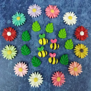 24 vnt/set Kūrybos gėlių bičių serijos šaldytuvas magnetas šaldytuvas magnetiniai lipdukai stiprūs neodimio lenta magnetas namų deco