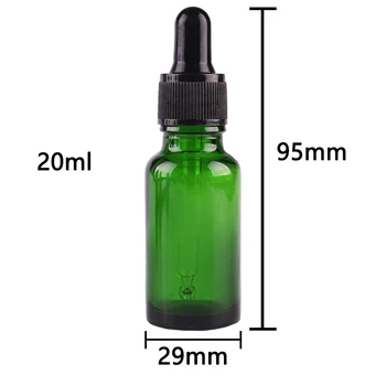 24pcs 20ml Tuščias žalio Stiklo Butelis su Lašintuvu Pipptte dėl eterinių aliejų aromaterapija skystis